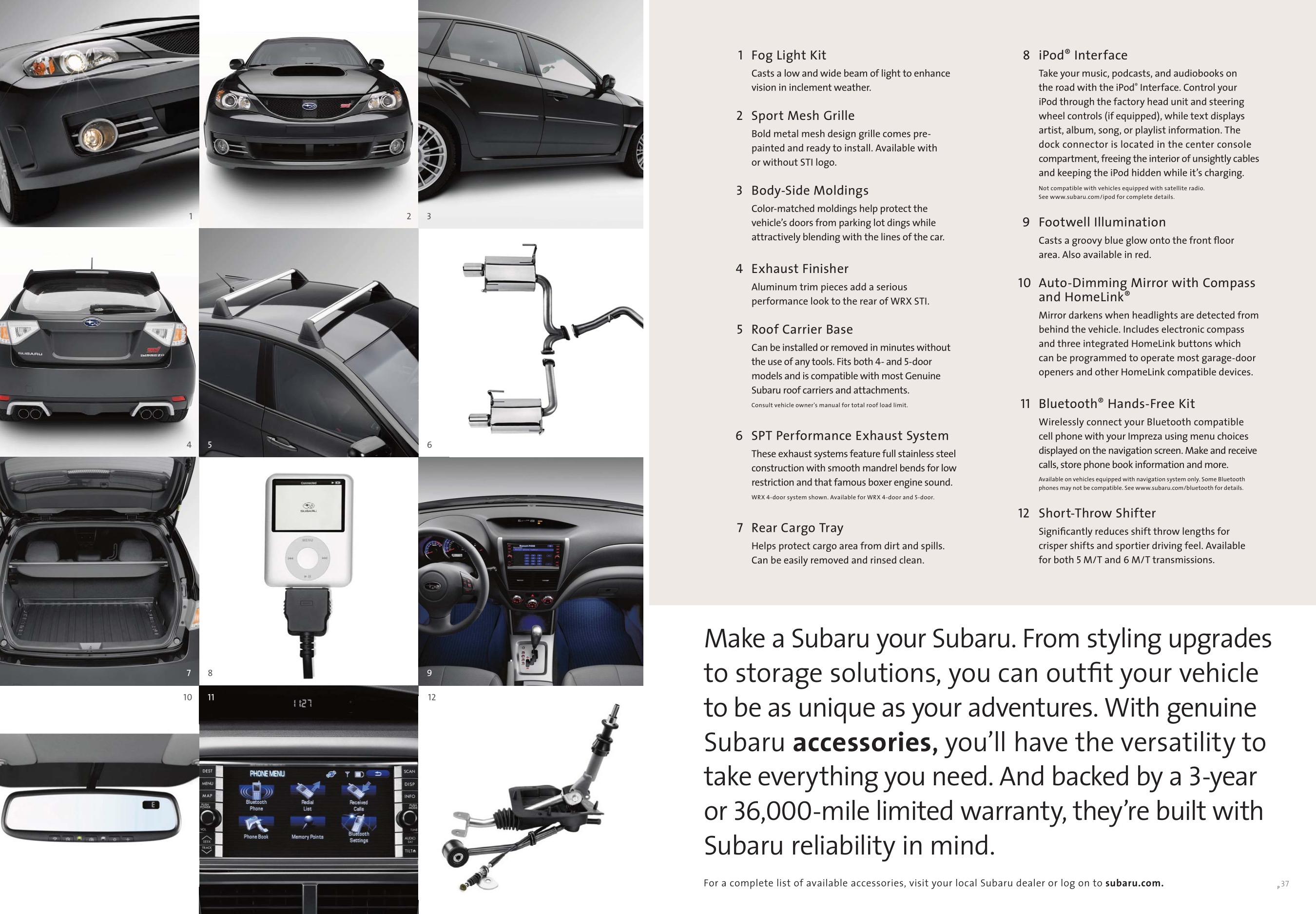 2009 Subaru Impreza Brochure Page 10